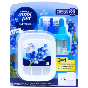 Електричний дифузор Ambi Pur Lenor 3Volution Fresh Capri Breeze, 20 мл (пристрій + змінний балон)